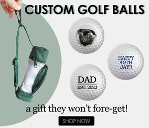 Custom golf balls for men and women, Personalized with photo, custom text, or special messages. Gift for golfer dad, Birthday Golf Ball, Pet Portrait on Golf Ball, Monogrammed Golf Ball, Father's Day Gifts for Golfers, Retirement Golf Gift
