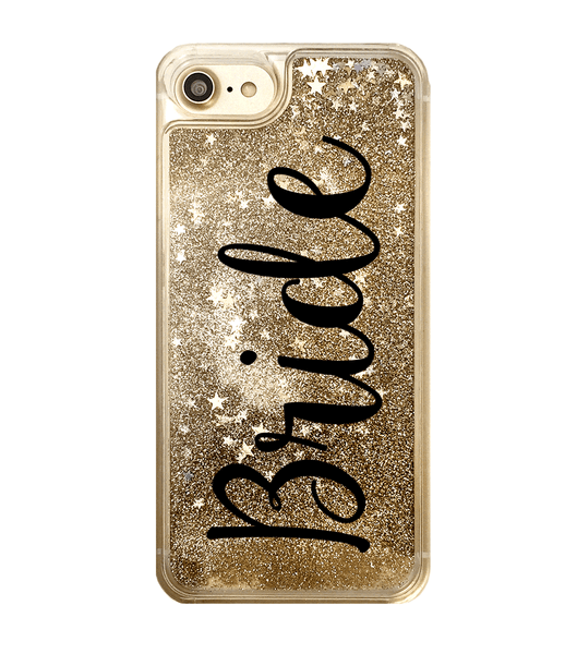 Gold Glitter Bride iPhone Case