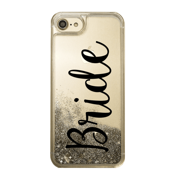 Bride Script Gold Glitter Phone Case