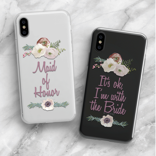 Anemone Wedding Bridal Phone Case Set