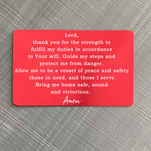 Service Person Prayer Card