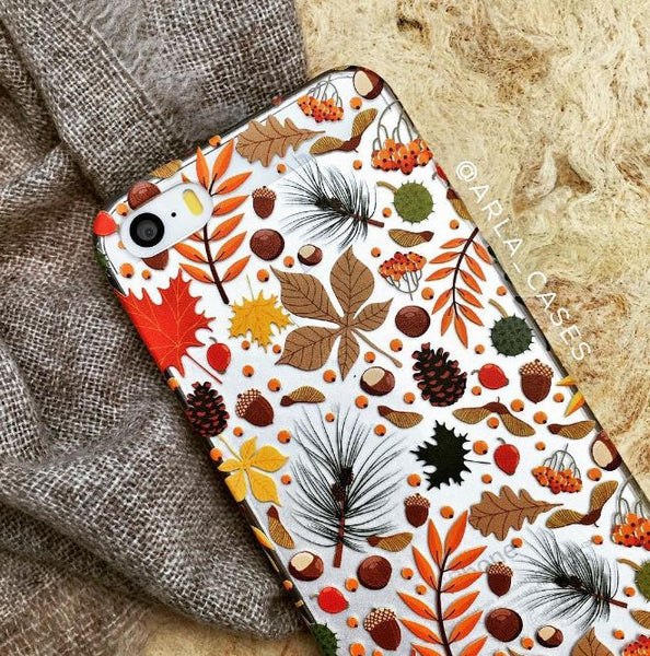 Autumn Phone Case with Leaves and Nature