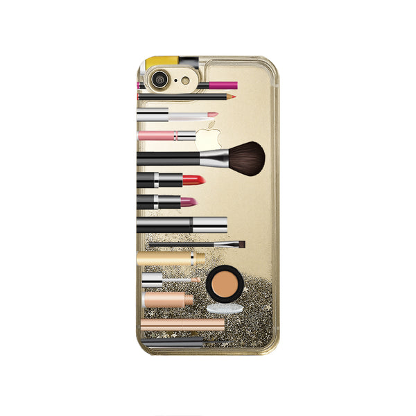 Makeup Gold Liquid Glitter Phone Case