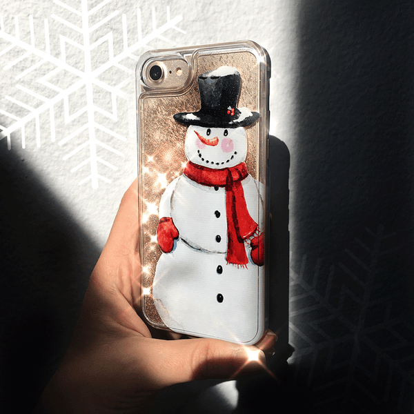 Snowman Glitter iPhone Case